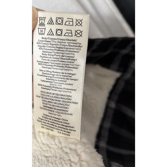 NWT Scotch & Soda Mens Medium Sherpa-Lined Plaid Jacket Double Chest Pocket - Picture 15 of 15